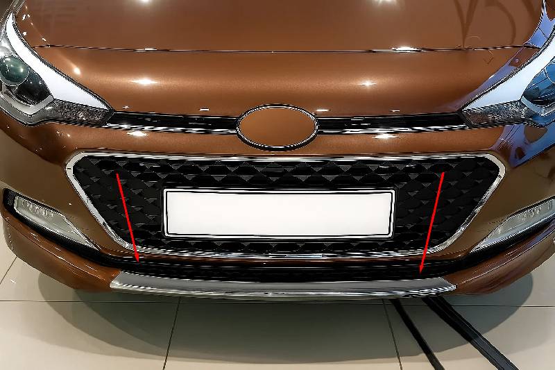 Накладка на решітку бампера 2014-2018 (нерж) Hyundai I-20 2014-2020 рр.