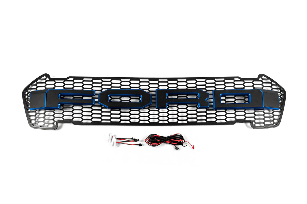 Передня решітка (2015-2018, синій, LED) Ford Ranger 2011–2022 гг.