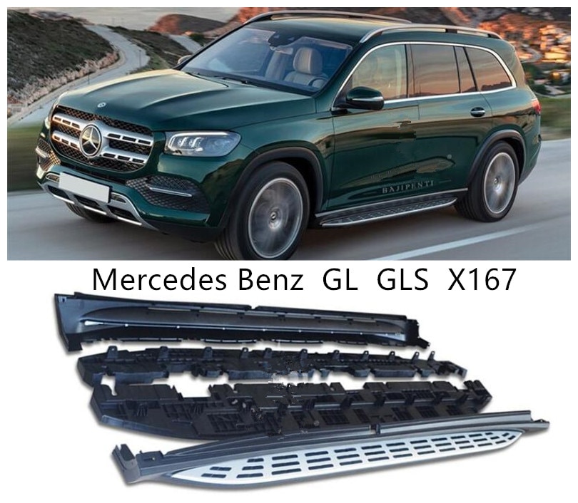 Бокові пороги (2 шт, OEM) для Mercedes GLS X167 2019- рр
