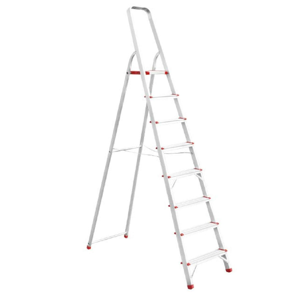 Стремянка из алюминия, 8 ступеней, высота до платформы 1720 мм