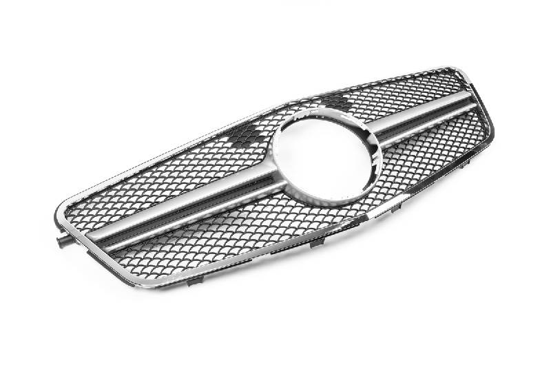 Передня решітка AMG Silver (2009-2012) Mercedes E-сlass W212 2009-2016 рр.