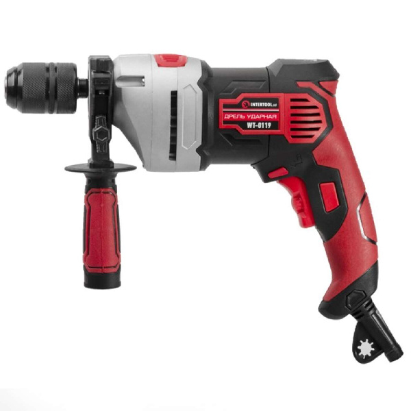 Дрель ударная 900Вт, 0-2800об/мин, 1,5-13мм, металл. корпус редуктора, самозажимной патрон