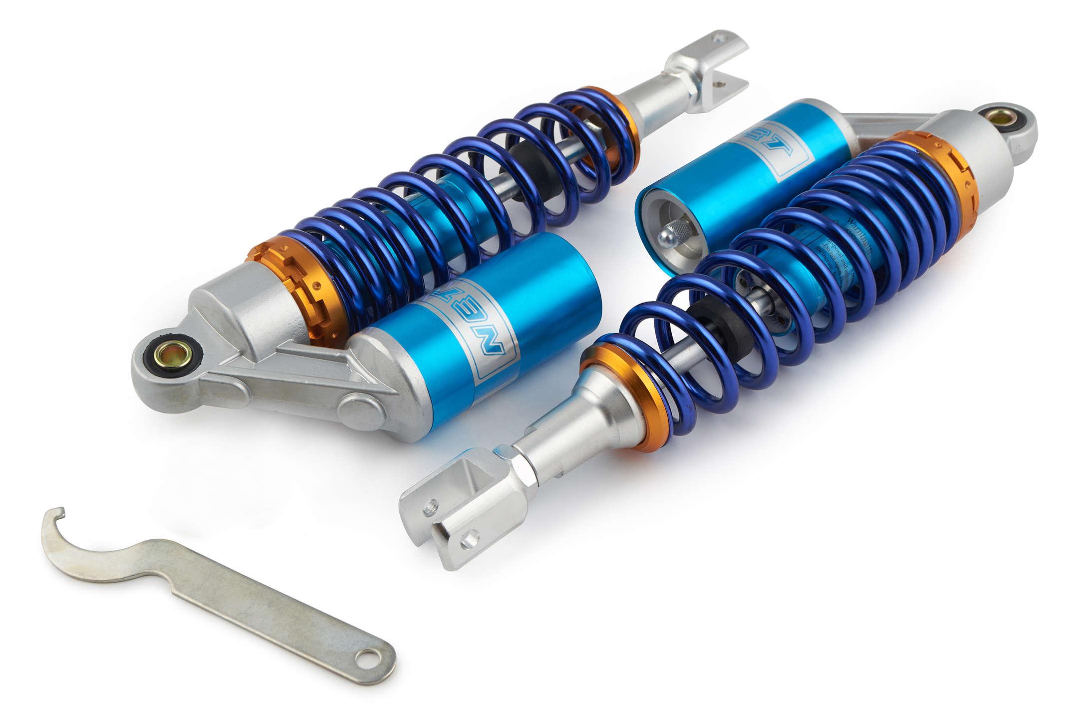 Амортизаторы (пара) универсальные 340mm, газомасляные (синие) KOMATCU (mod.A)
