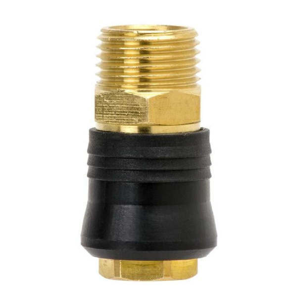 Быстроразъемное соединение с внешней резьбой 1/2, латунь