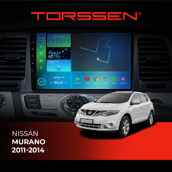 Штатна магнітола Torssen Nissan Murano 11-14 NF9 Carplay