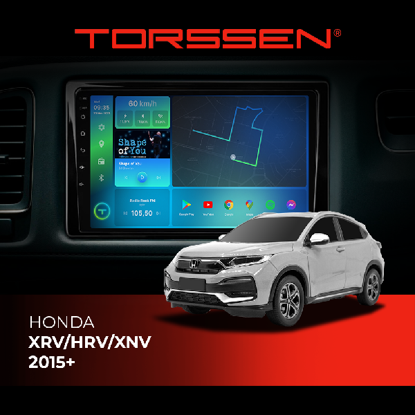 Штатна магнітола Torssen Honda XRV/HRV/XNV 2015+ FL9 4+64Gb 4G Carplay DSP