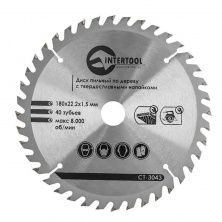 Диск пильный по древесине с твердосплавными напайками 180*22*1.5 мм, 40 зубов
