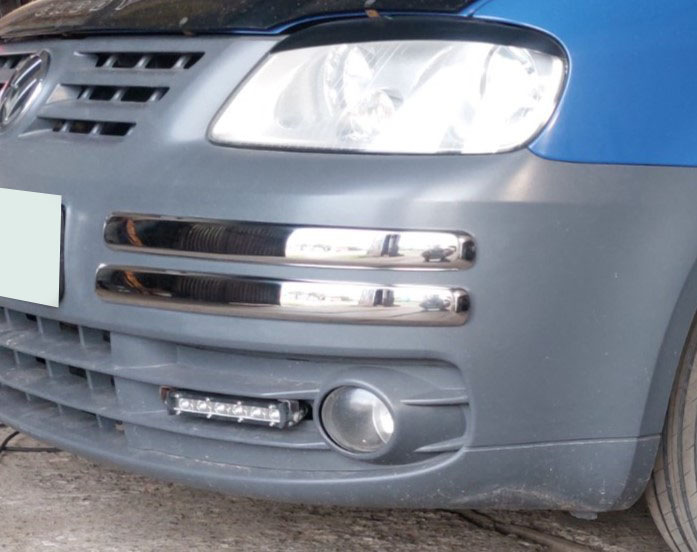 Куточки на передній бампер (4 шт, нерж) OmsaLine - Італійська нержавійка Volkswagen Caddy 2004-2010 рр.
