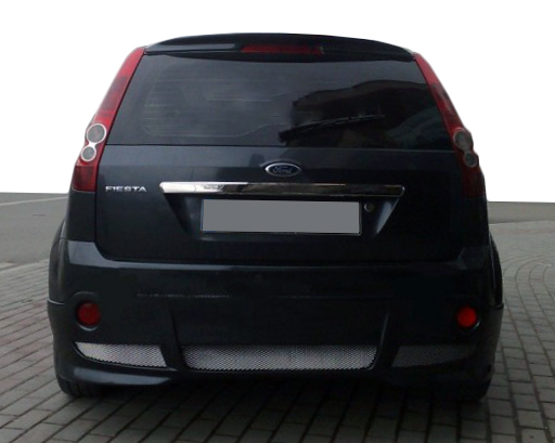 Задній бампер 2005-2008 (накладка, під фарбування) Ford Fiesta 2002-2008 рр.