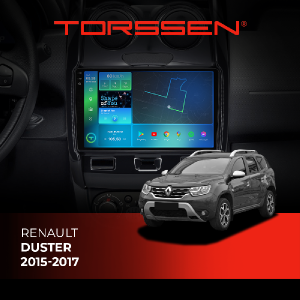 Штатна магнітола Torssen 2K Renault Duster 15-17 F96128 4G Carplay DSP