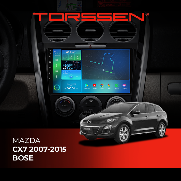 Штатна магнітола Torssen Mazda CX7 07-15 Bose NF9 Carplay