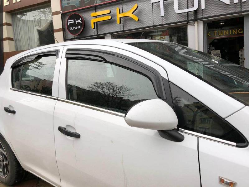 Зовнішня окантовка вікон (4 шт, нерж) Carmos - Турецька сталь Opel Corsa D 2007-2014 рр.