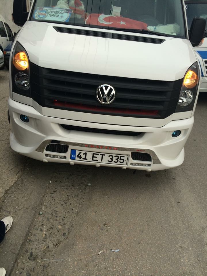 Накладка на передній бампер 2012-2026 (Sport-3, під фарбування) для Volkswagen Crafter рр