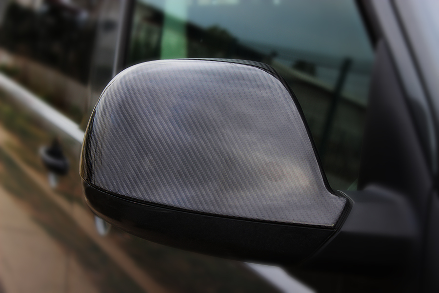 Накладки на дзеркала (2 шт., карбон) Покриття під карбон для Volkswagen T5 2010-2015 рр