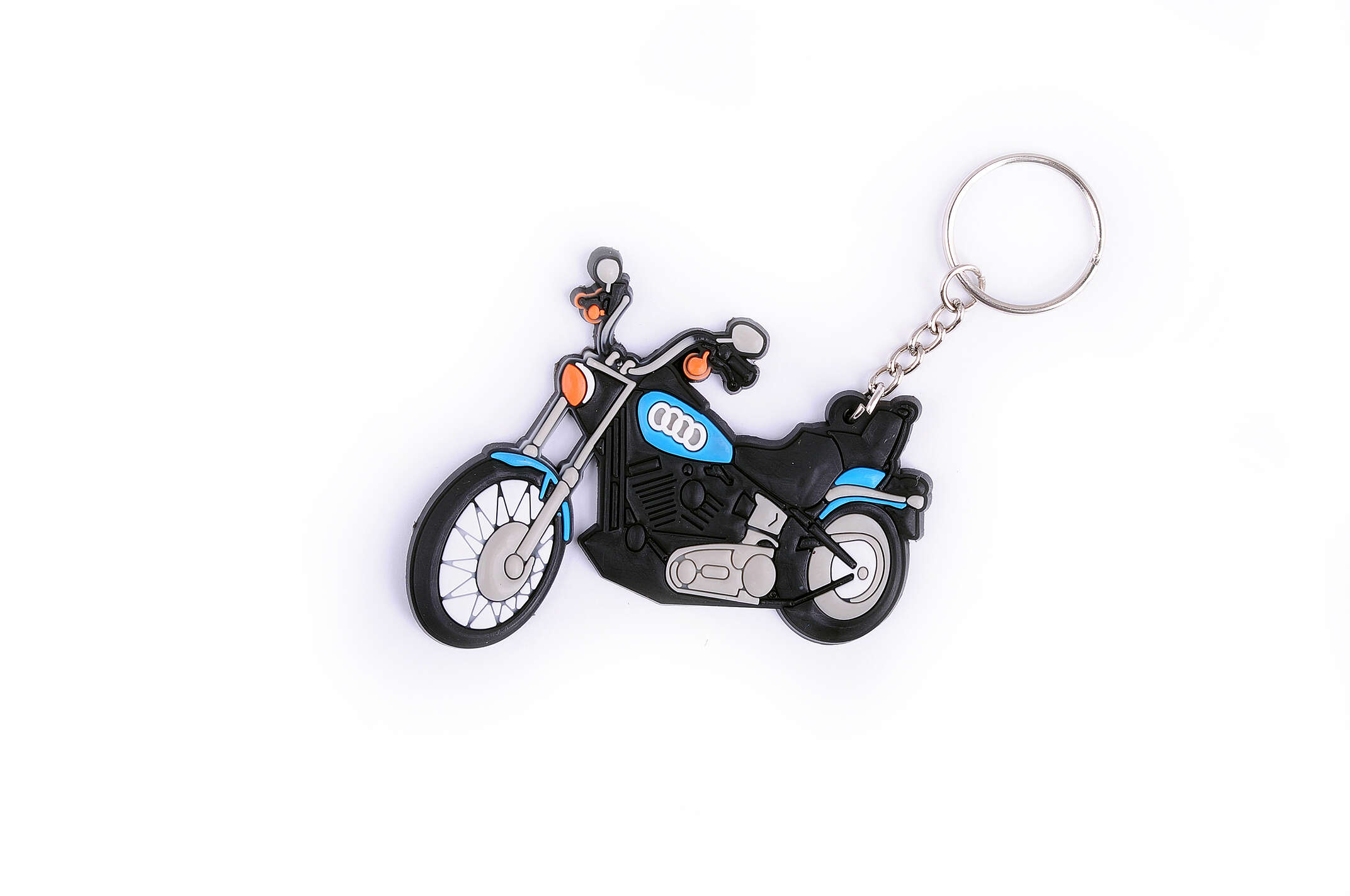 Брелок резиновый чоппер (синий) AUDI (#YSK021)