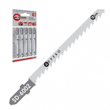Полотно пильное для лобзика рабочая длина 75 мм, расстояние между зубьями 4 мм для работы по дереву INTERTOOL