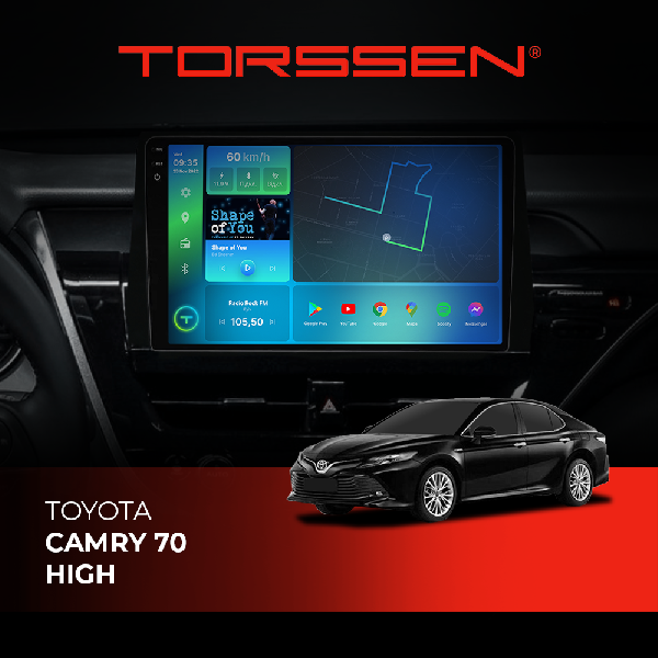 Штатна магнітола Torssen 2K Toyota Camry 70 high F9464 4G Carplay DSP