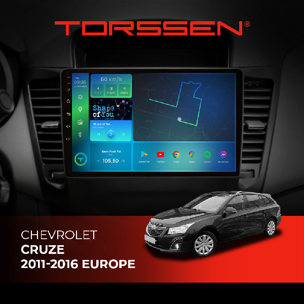 Штатная магнитола Torssen Chevrolet Cruze 11-16 Europe F9232 4G Carplay DSP