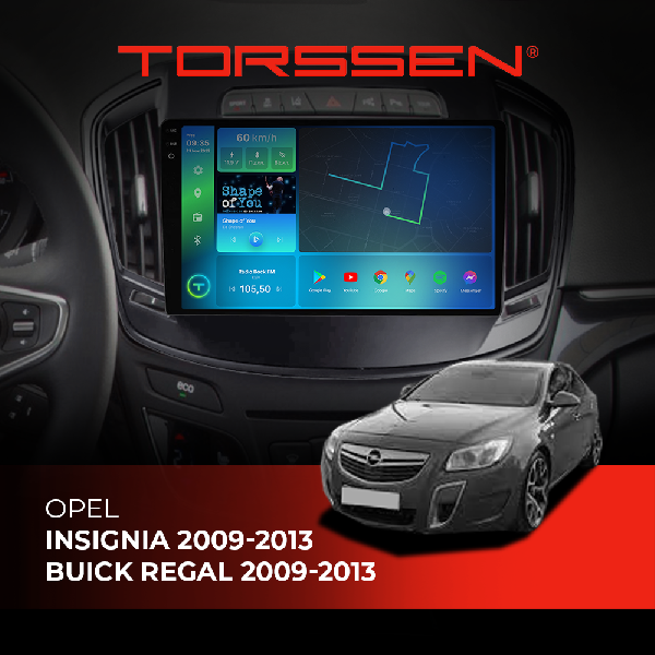 Штатна магнітола Torssen 2K DTS Opel Insignia 09-13/Buick Regal 09-13 F9432 4G Carplay DSP
