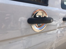 Мильнички під ручки (3 шт, нерж) Carmos - Турецька сталь, 4 шт Volkswagen Caddy 2004-2010 рр.