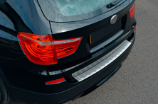 Накладка зі сталі на задній бампер OmsaLine (матова, нерж.) BMW X3 F25 2011-2018 рр.