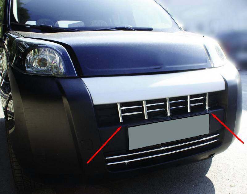 Накладка на решітку (13 част., нерж) Peugeot Bipper 2008-2017 рр.