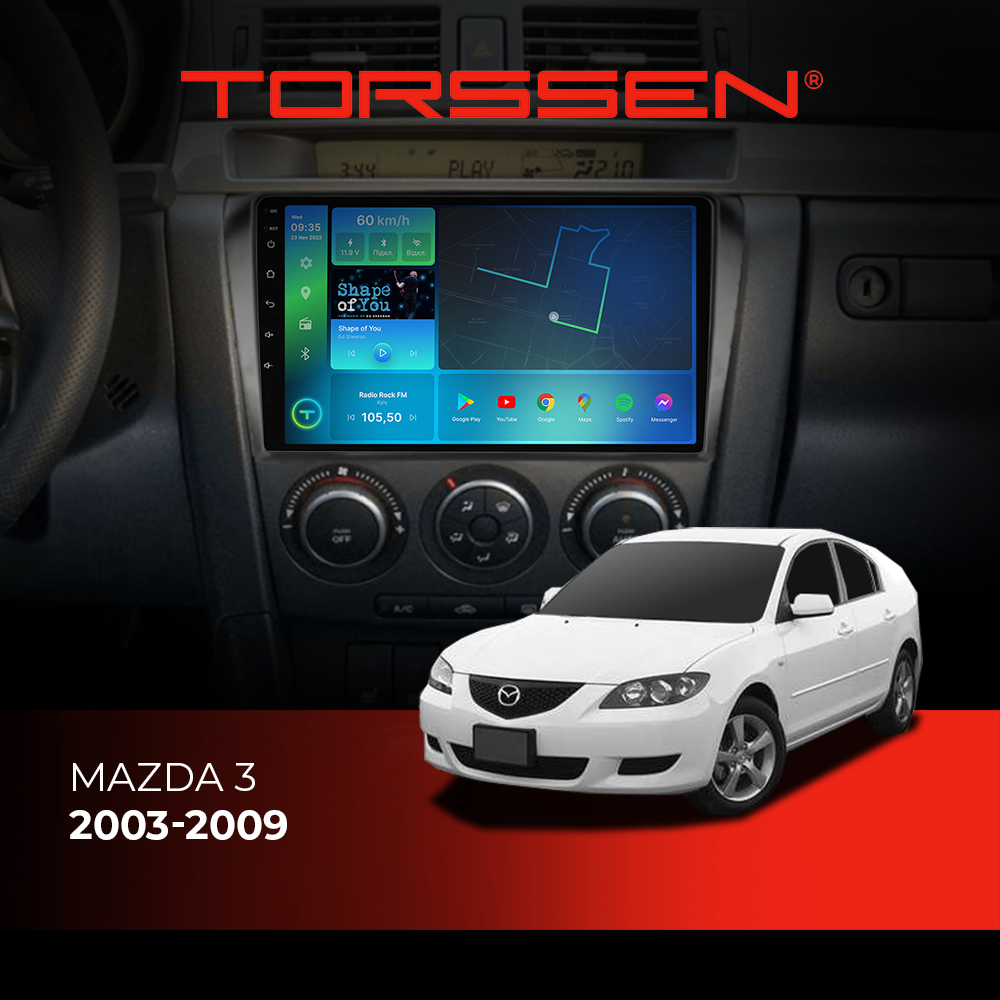Штатна магнітола TORSSEN Mazda 3 03-09 F9464 4G