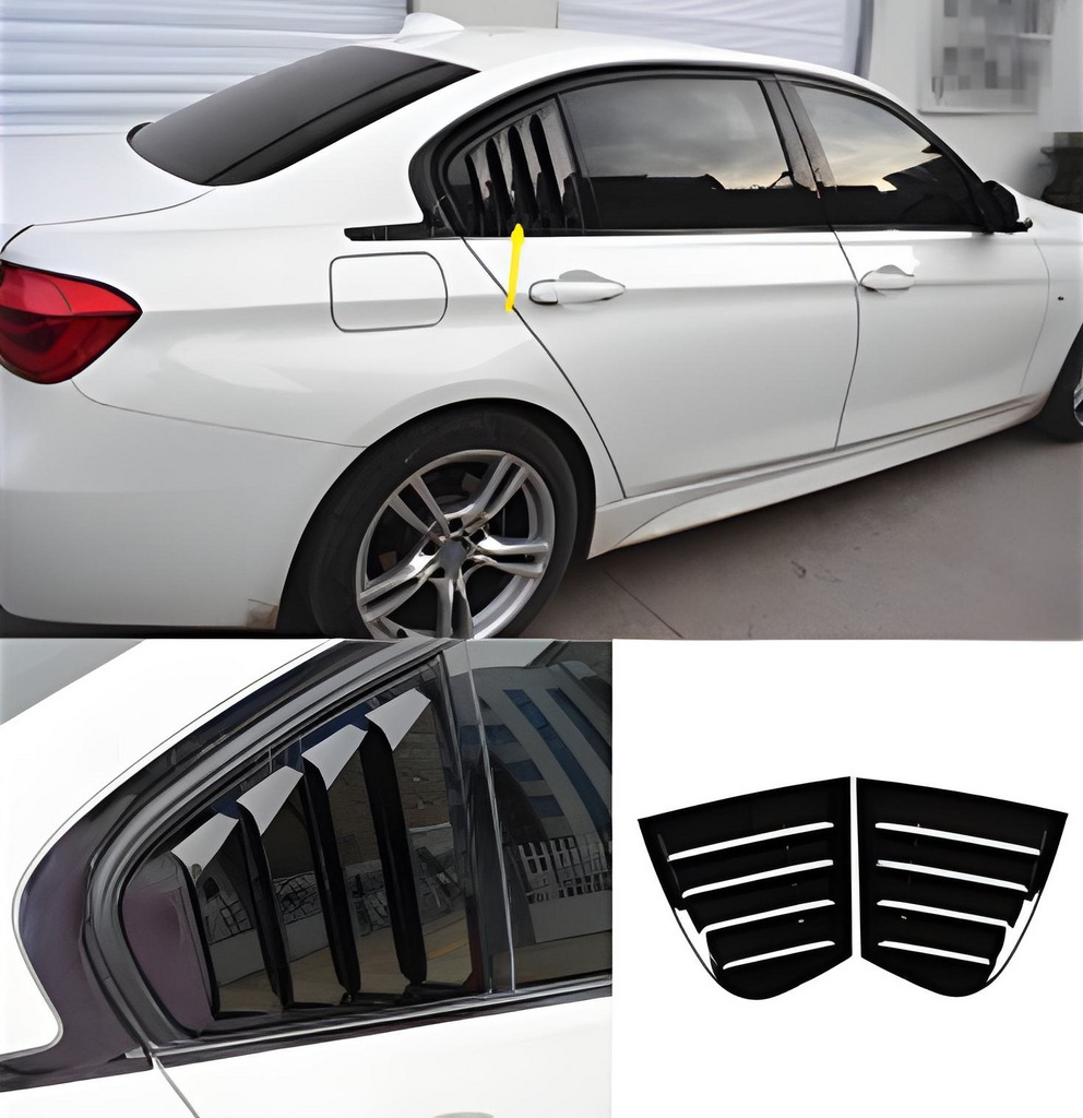 Накладки на задні вікна DPT (чорний глянець, 2шт) BMW 3 серия F30/F31 2012-2019 гг.