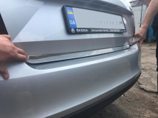 Кромка багажника (нерж) Carmos - Турецька сталь Skoda Rapid 2012-2019 рр.