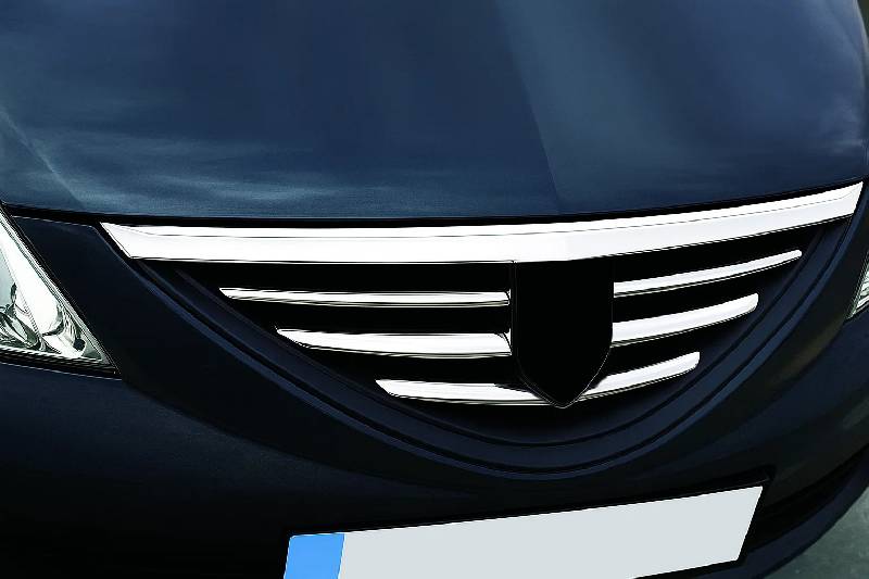 Накладки на передню решітка 2004-2008 (нерж.) Carmos - Турецька сталь Dacia Logan MCV 2004-2014 рр.