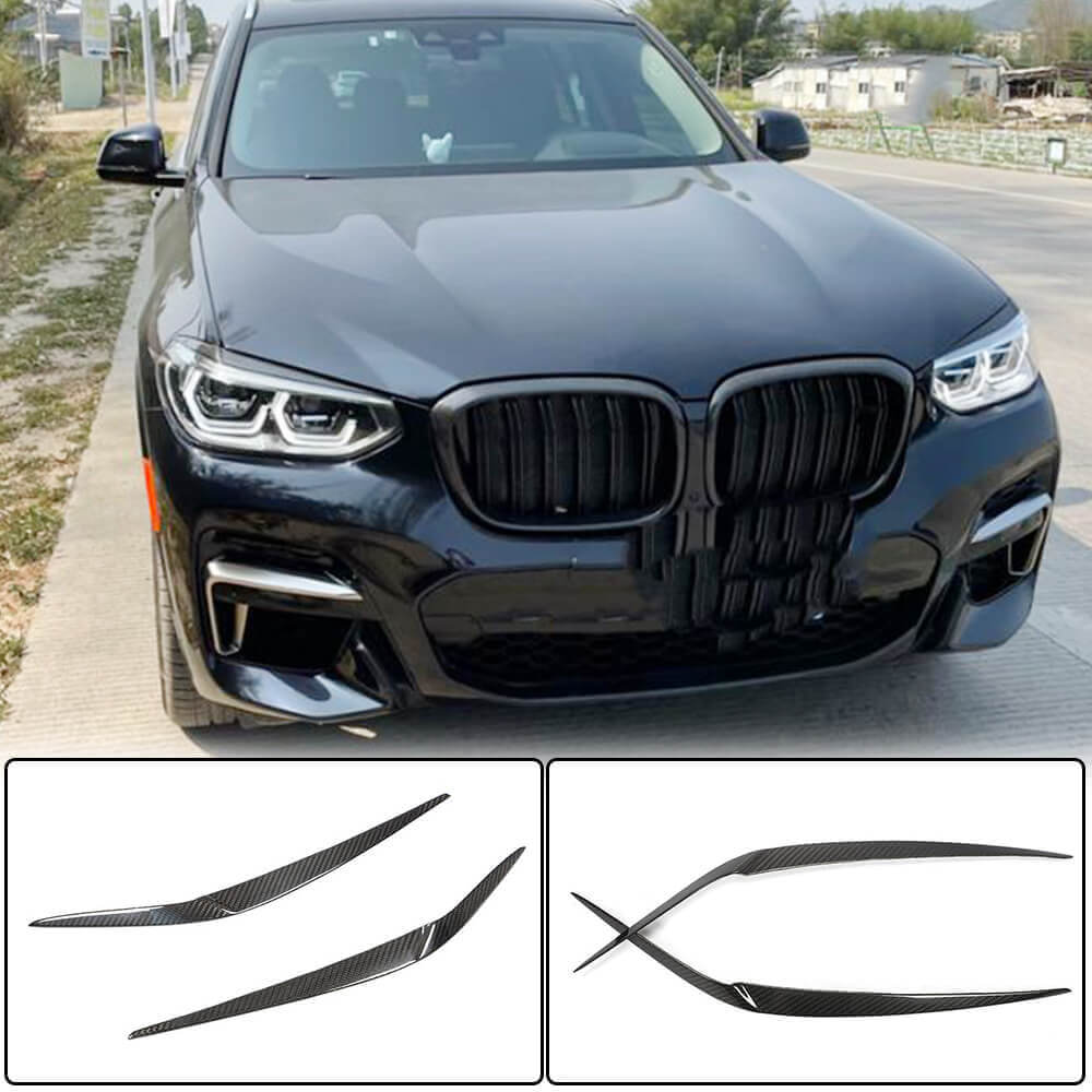 Вії на фари (2018-2021, Карбон) BMW X3 G01 2018- гг.