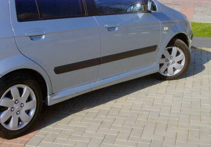 Бічні спідниці (під фарбування) для Hyundai Getz 2002- рр