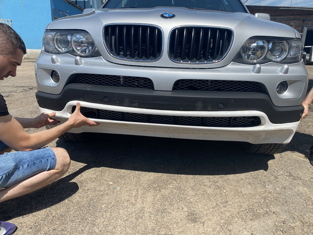 Накладка на передній бампер (2003-2006, під фарбування) для BMW X5 E53 рр