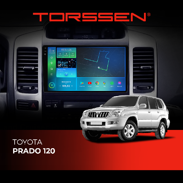 Штатна магнітола Torssen 2K DTS Toyota Prado 120 F9432 4G Carplay DSP