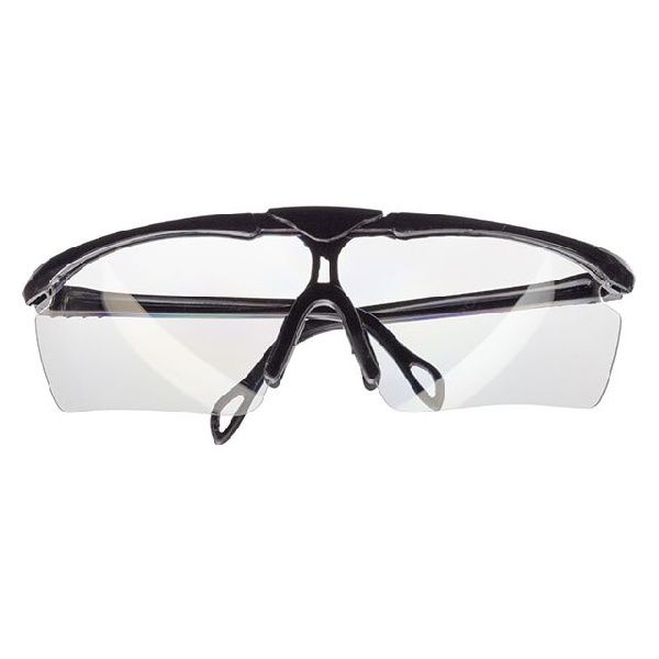 Окуляри захисні прозорі, матеріал лінз полікарбонат, матеріал заушников полікарбонат чорного кольору, захист від удару, оптичний клас 3 INTERTOOL