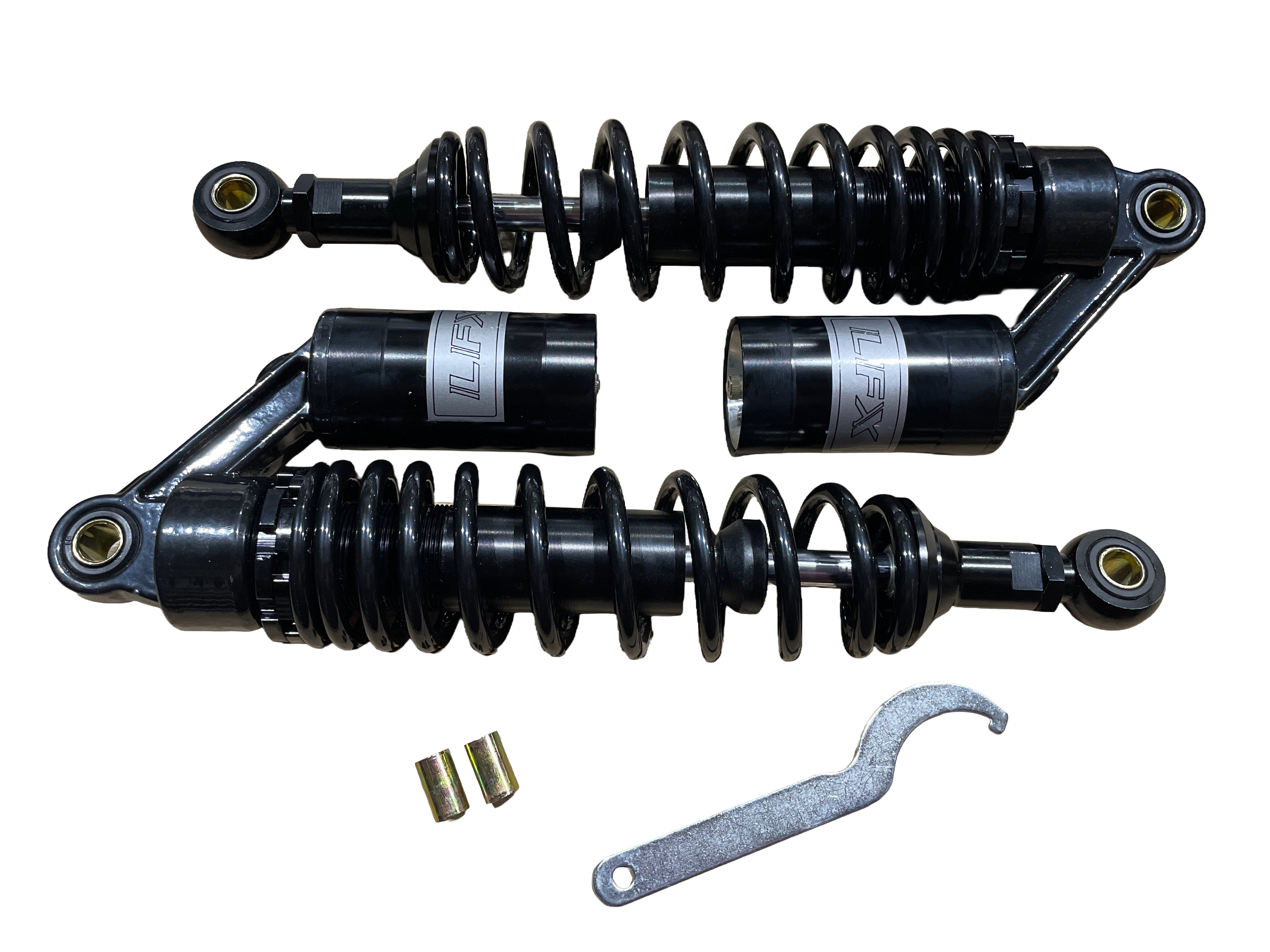 Амортизатори (пара) Delta 330mm, газомасляні (чорні) KOMATCU (mod.A)