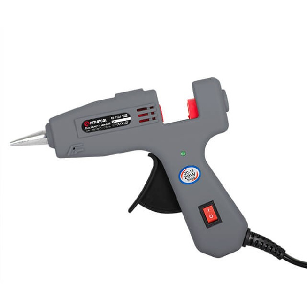 Пистолет клеевой 20(65)Вт, 230В, 180-195°C под стержни 7-7.5 мм, 5-13 г/мин.