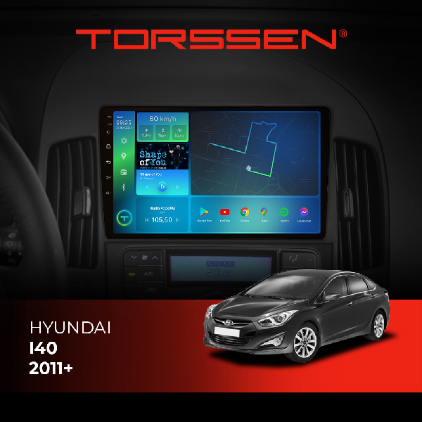 Штатна магнітола Torssen Hyundai i40 2011+ F9432 4G Carplay DSP