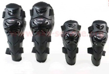 Наколенники + налокотники защитные (металл/пластик) 4шт, Чёрные, тип 2 KS