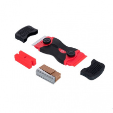 Нож-скребок с комплектом лезвий для чистки стекла и работы с самоклеящимися пленками.