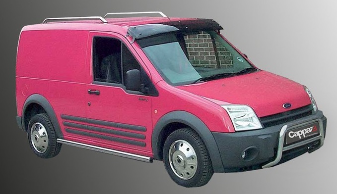 Козирьок на лобове скло (чорний глянець, 5мм) Ford Connect 2010-2013 рр.