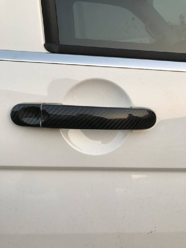 Накладки на ручки (натуральний карбон) 4 ручки Volkswagen T5 Transporter 2003-2010 рр.