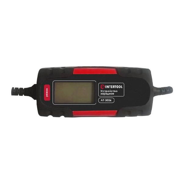 Зарядний пристрій 6/12 В, 1/4.5 А, 230 В, зимовий режим зарядки, дисплей, ємність акумуляторної батареї 1.2-120 а/ч INTERTOOL