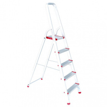 Стремянка из алюминия, 5 ступеней, высота до платформы 1065 мм