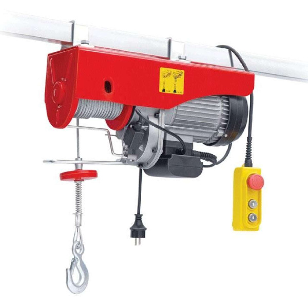 Лебедка электрическая 220/230В, 900Вт, 250/500кг, трос 4.2мм*12м INTERTOOL