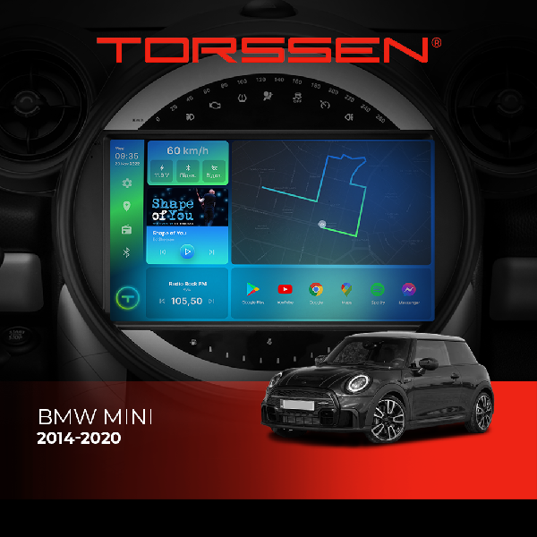 Штатна магнітола Torssen 2K BMW Mini (2014-2020) F9432 4G Carplay DSP