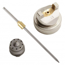 Комплект форсунки 1.4мм для краскопульта HVLP PT-0102 (дюза, воздушная головка, игла)