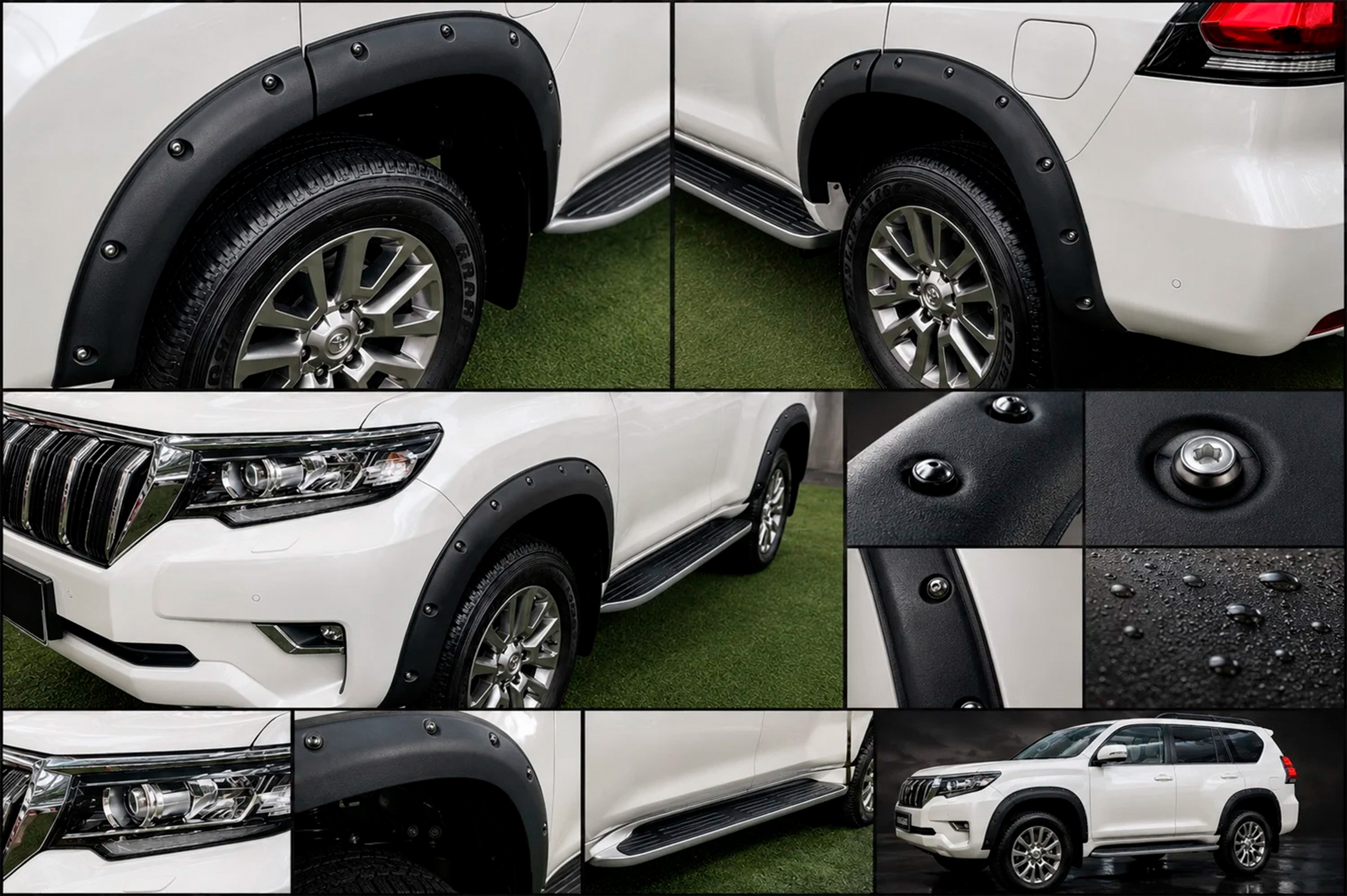 Комплект розширювачів арок (6 шт) Toyota Land Cruiser Prado 150 2009-2023 гг.