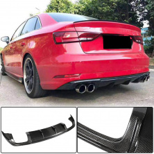 Дифузор заднього бампера (для Base Sedan 2017-2020, Карбон) Audi A3 2012-2020 гг.