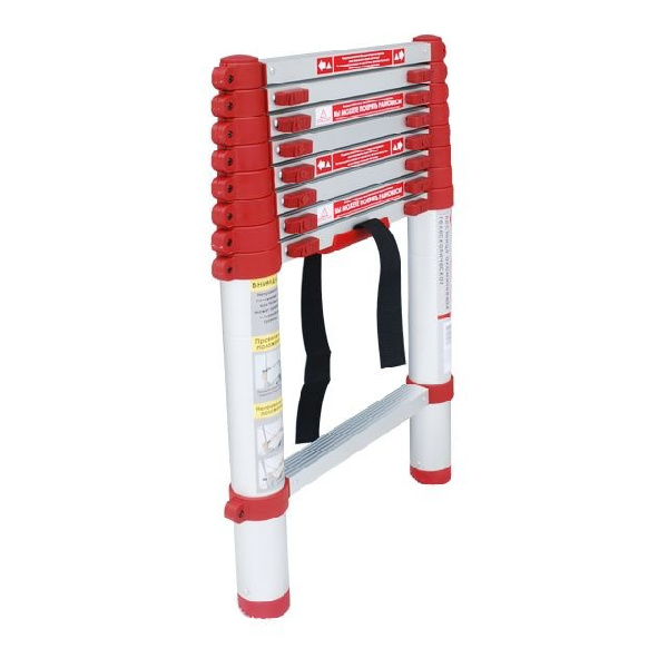 Лестница из алюминия, телескопическая 8 сход., 2,5м